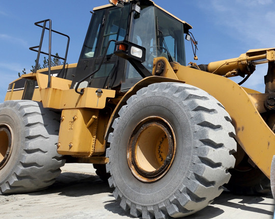 黄色のブルドーザ